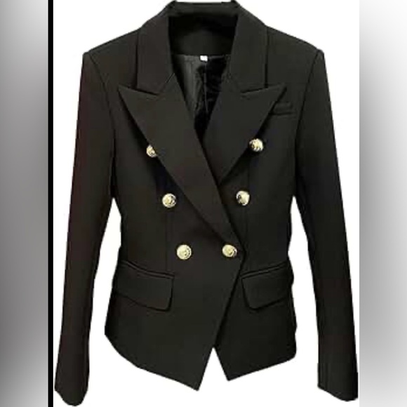 Amazon women's plus size double breasted button tailored blazer size 2XL - Picture 2 of 6